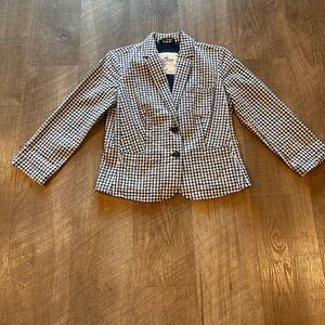 Hollister Women’s Gingham Preppy, tailored lightweight Blazer Jacket – Medium
